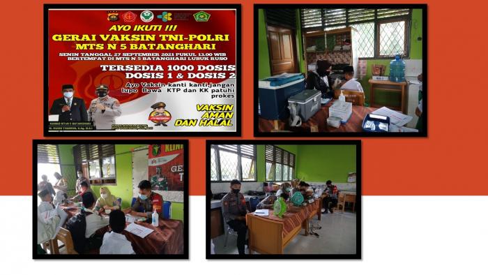 SISWA MTsN 5 BATANG HARI LAKSANAKAN VAKSIN COVID 19 SISWA MTsN 5 BATANG HARI LAKSANAKAN VAKSIN COVID 19
