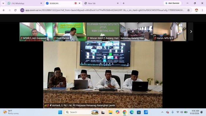 Kepala Madrasah dan Majelis Guru MTsN 5 Batang Hari Ikuti Kegiatan BSKMG Kepala Madrasah dan Majelis Guru MTsN 5 Batang Hari Ikuti Kegiatan BSKMG