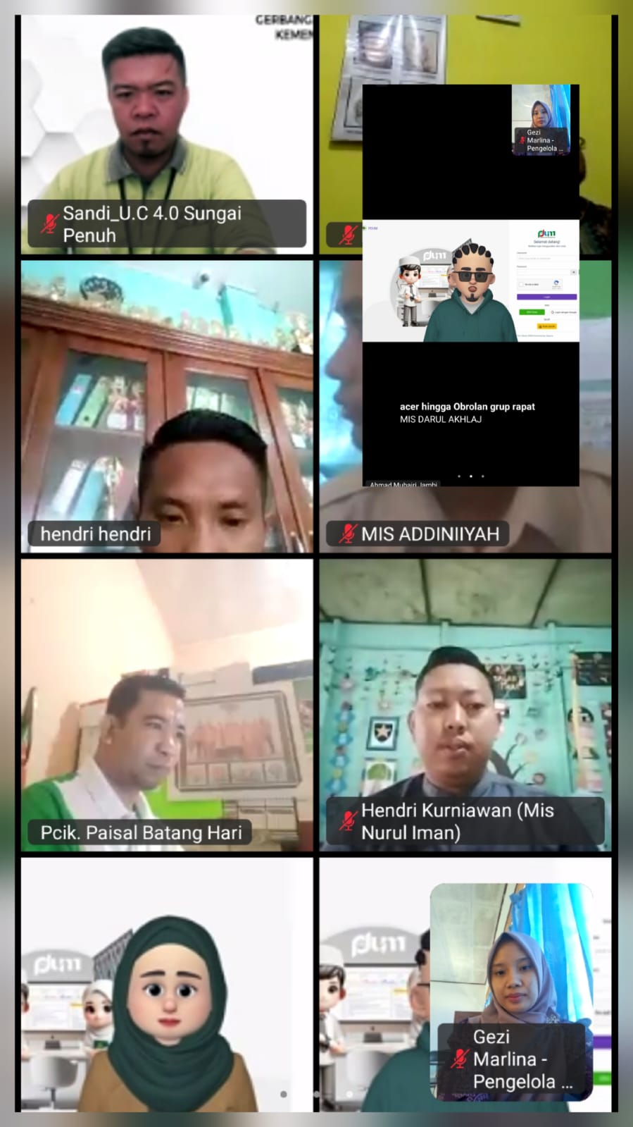 Operator MTsN 5 Batang Hari Hadiri Zoom Meeting, Berharap Kelancaran E-IJazah