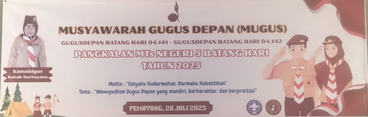 Gladi Bersih Kegiatan Musyawarah Gugusdepan (Mugus) Pangkalan MTsN 5 Batang Hari Tahun 2025 Gladi Bersih Kegiatan Musyawarah Gugusdepan (Mugus) Pangkalan MTsN 5 Batang Hari Tahun 2025