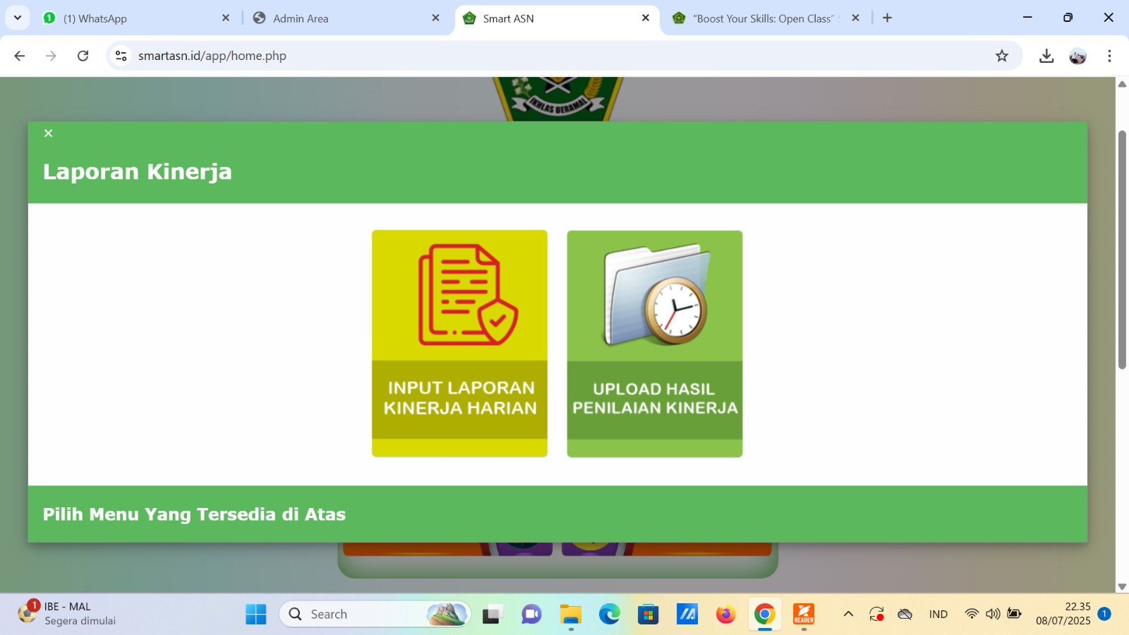 Optimalisasi Fungsi Smart ASN dengan Mengunggah SKP Secara Online Optimalisasi Fungsi Smart ASN dengan Mengunggah SKP Secara Online