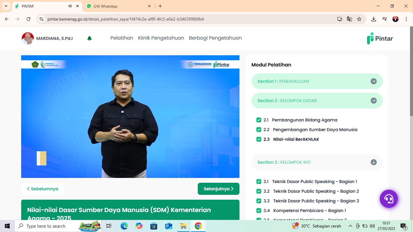 Guru MTsN 5 Batanghari Antusias Ikuti Pelatihan PINTAR Kemenag RI