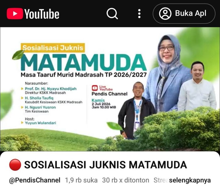 Waka Kesiswaan MTsN 5 Batang Hari Bersama Panitia MATAMUDA Ikuti Sosialisasi Juknis MATAMUDA TP 2026/2027 Secara Daring Waka Kesiswaan MTsN 5 Batang Hari Bersama Panitia MATAMUDA Ikuti Sosialisasi Juknis MATAMUDA TP 2026/2027 Secara Daring