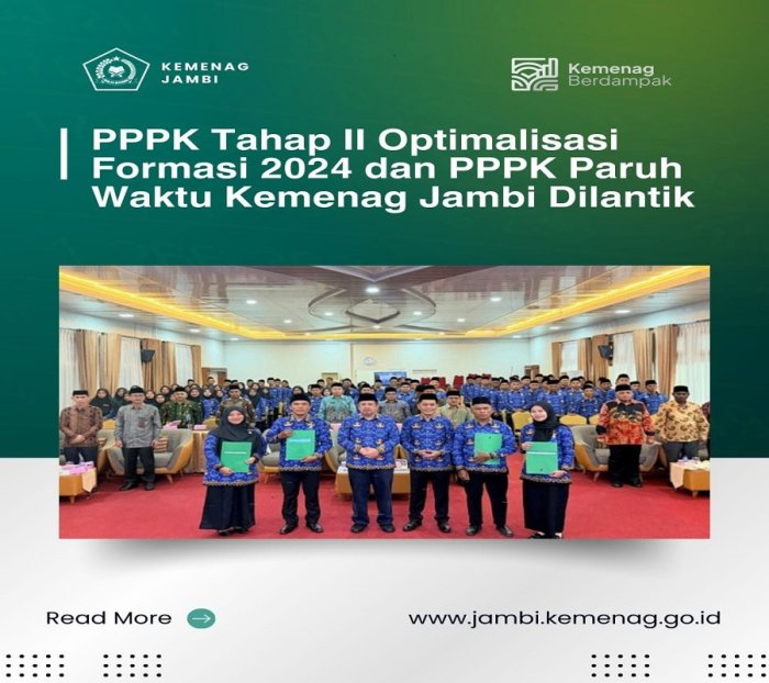 Guru MTsN 5 Batang Hari, Anwar Sadat, S.Pd.I, Terima SK PPPK Paruh Waktu dan Ditetapkan sebagai Tenaga TU