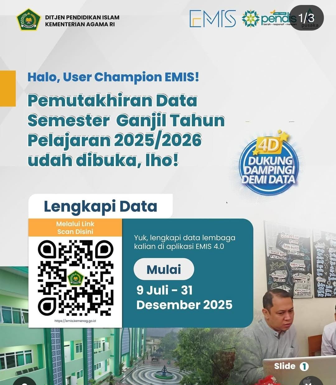 Siap-siap! Pembaruan Data EMIS Semester Ganjil 2025/2026 Segera Dimulai Siap-siap! Pembaruan Data EMIS Semester Ganjil 2025/2026 Segera Dimulai