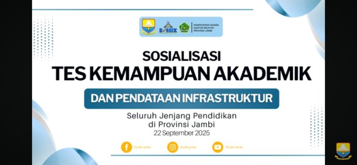 MTsN 5 Batang Hari Ikuti Zoom Sosialisasi Tes Kemampuan Akademik dan Pendataan Infrastruktur Pendidikan