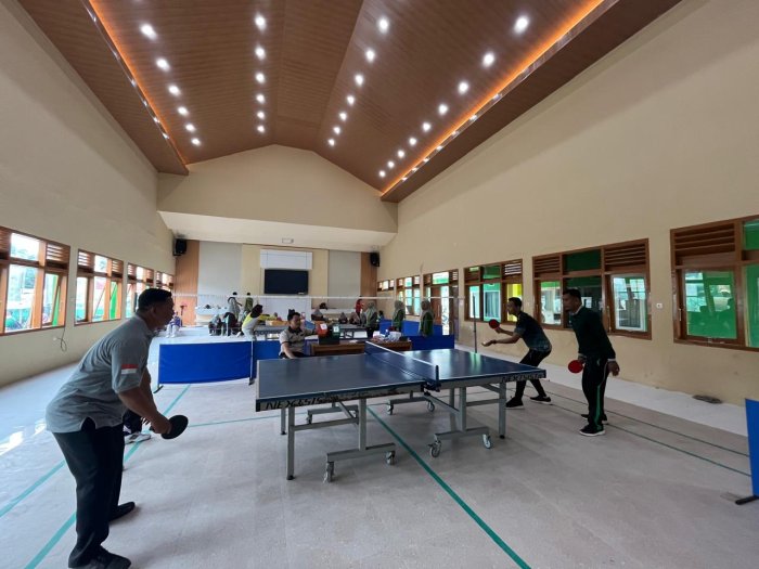 Tim Tenis Meja Putra MTsN 5 Batang Hari Tampil Maksimal pada Porseni Satker HAB Kemenag ke-80