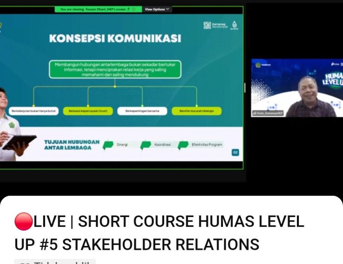 Kaur TU MTsN 5 Batang Hari Ikuti Short Course Humas Level Up 5 Stakeholder Relations