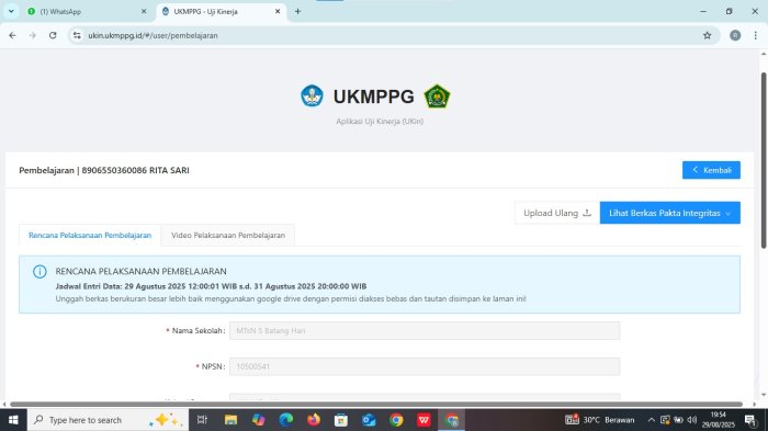 Tiga Guru MTsN 5 Batang Hari Upload Modul Ajar dan Video UKin PPG Daljab 2025 Tiga Guru MTsN 5 Batang Hari Upload Modul Ajar dan Video UKin PPG Daljab 2025