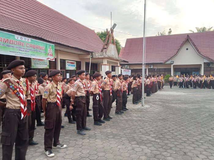 MTsN 5 Batang Hari Ikuti Upacara Pembukaan Jambore Cabang Gerakan Pramuka Batang Hari Tahun 2025