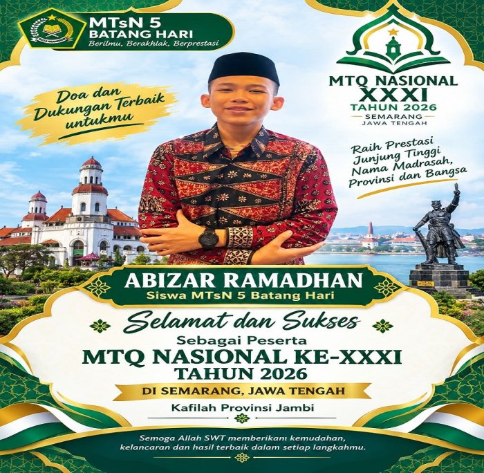 Siswa MTsN 5 Batang Hari Siap Harumkan Nama Provinsi Jambi di MTQ Nasional XXXI