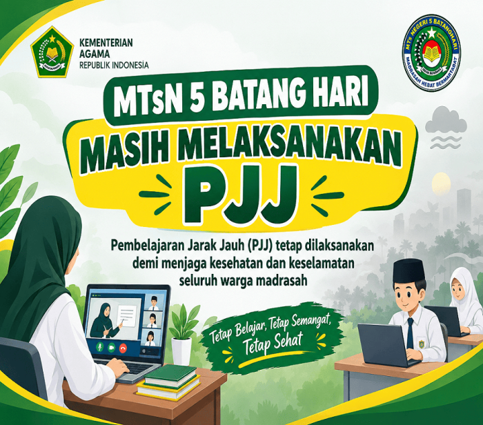 PJJ Tetap Berjalan Tertib, MTsN 5 Batang Hari Jaga Kualitas Pembelajaran PJJ Tetap Berjalan Tertib, MTsN 5 Batang Hari Jaga Kualitas Pembelajaran