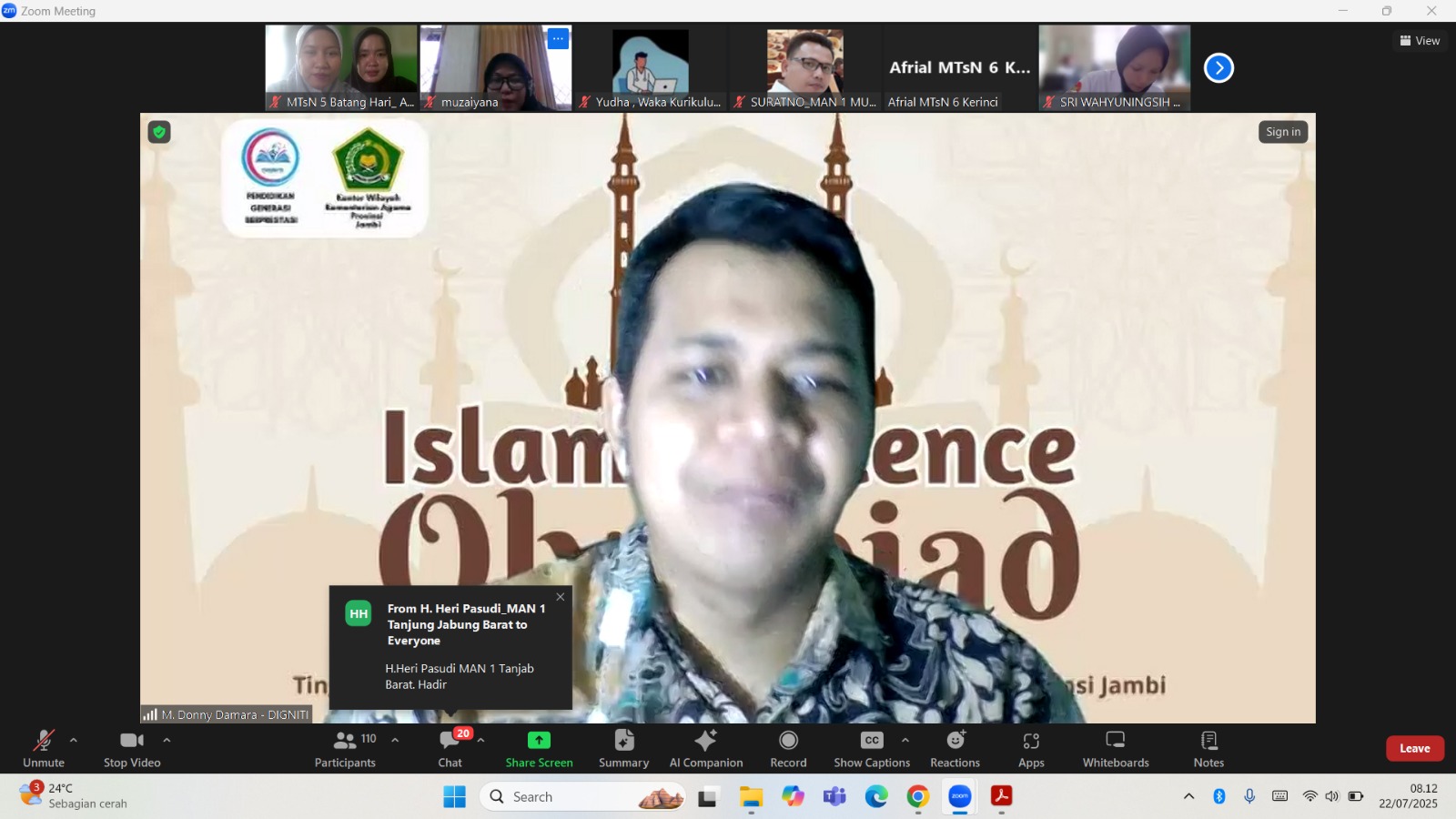 MTsN 5 Batang Hari Ikut Koordinasi Pelaksanaan ISO 2025 via Zoom MTsN 5 Batang Hari Ikut Koordinasi Pelaksanaan ISO 2025 via Zoom