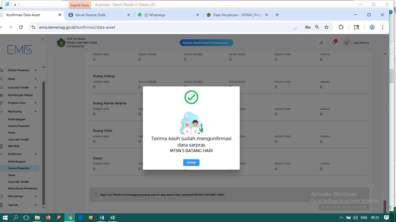 Deadline, UC MTsN 5 Batang Hari Konfirmasi dan Cetak BAP EMIS Deadline, UC MTsN 5 Batang Hari Konfirmasi dan Cetak BAP EMIS