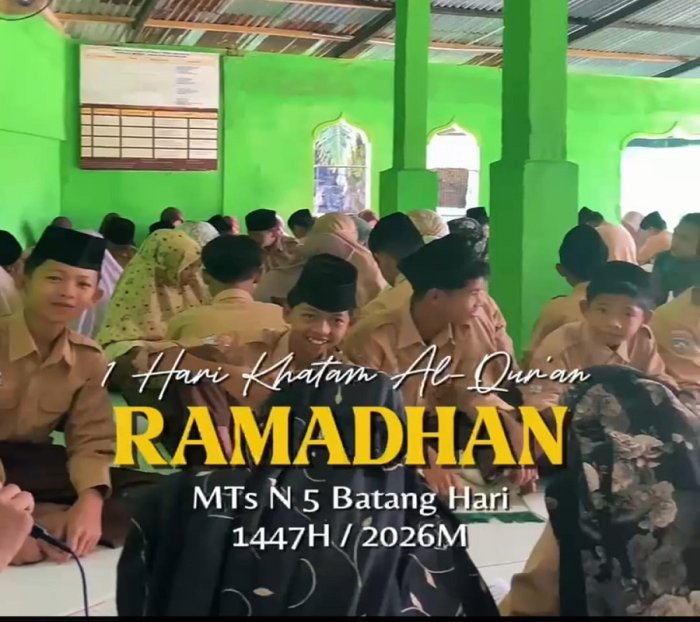 MTsN 5 Batang Hari Gelar Kegiatan 1 Hari Khatam Al-Quran pada Pesantren Kilat Hari Kedua