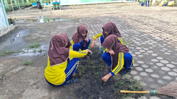 Seluruh Siswa MTsN 5 Batang Hari Gotong Royong Bersihkan Lingkungan Madrasah Jelang Pelepasan Kelas IX Seluruh Siswa MTsN 5 Batang Hari Gotong Royong Bersihkan Lingkungan Madrasah Jelang Pelepasan Kelas IX